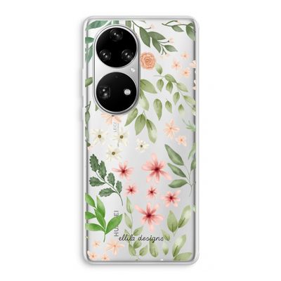 Botanical sweet flower heaven: Huawei P50 Pro Transparant Hoesje