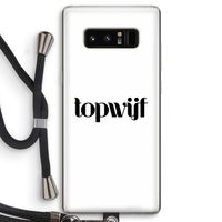 Topwijf Wit: Samsung Galaxy Note 8 Transparant Hoesje met koord