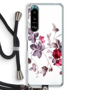 Mooie bloemen: Sony Xperia 5 III Transparant Hoesje met koord