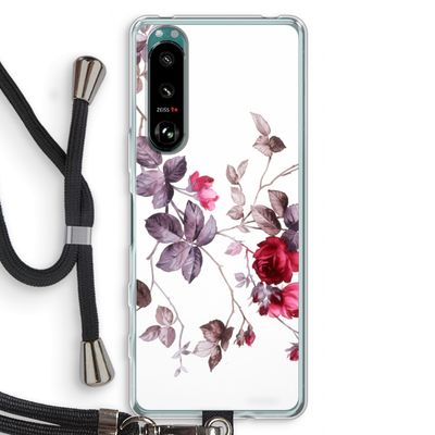 Mooie bloemen: Sony Xperia 5 III Transparant Hoesje met koord