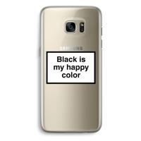 Black is my happy color: Samsung Galaxy S7 Edge Transparant Hoesje