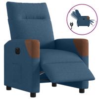 Fauteuil elektrisch verstelbaar stof blauw