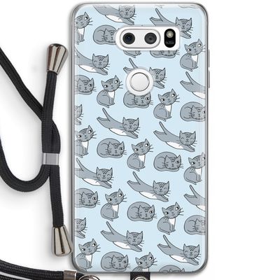 Poezen: LG V30 Transparant Hoesje met koord