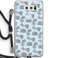 Poezen: LG V30 Transparant Hoesje met koord
