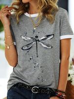Dragonfly Pattern  Summer Cotton Shirt & Top - thumbnail