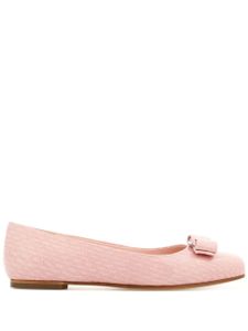 Ferragamo ballerines à double nœud - Rose