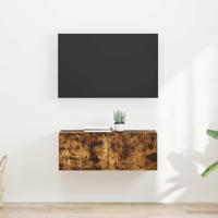 TV Wandkast 2 pcs Gerookt eiken 60 x 31 x 29.5 cm Bewerkt hout