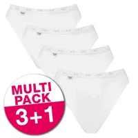 4-pack Basic Tai Slips dames - Hoog opgesneden dames onderbroeken - Wit vrouwen ondergoed