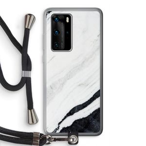 Elegante marmer: Huawei P40 Pro Transparant Hoesje met koord
