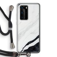 Elegante marmer: Huawei P40 Pro Transparant Hoesje met koord