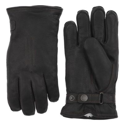 Handschoen Deerskin Lambskin black