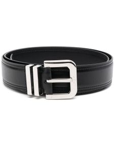 Valentino Garavani ceinture en cuir à boucle gravée - Noir