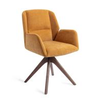 Jesper Home Eetkamerstoel 'Myoko' Revolve Oak Walnut, kleur El Dorado