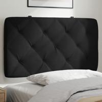 Hoofdbordkussen 80 cm fluweel zwart