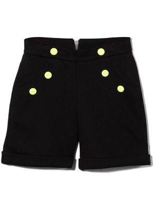 Balmain Kids short à boutons décoratifs - Noir