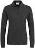 Hakro 215 Women's long-sleeved polo shirt MIKRALINAR® - Carbon Grey - 3XL