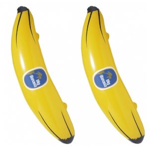 2x Stuks opblaasbare banaan/bananen van 100 cm