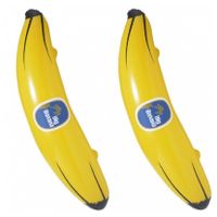 2x Stuks opblaasbare banaan/bananen van 100 cm - thumbnail