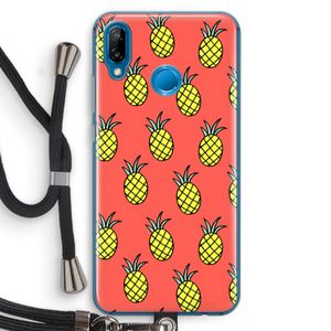 Ananas: Huawei P20 Lite Transparant Hoesje met koord