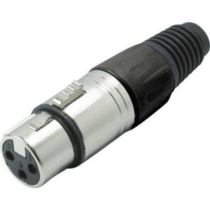 Kash 55022-S XLR-connector Koppeling, recht Aantal polen: 3 Zwart 1 stuk(s)