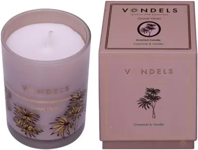 Vondels geurkaars good vibes caramel & vanilla