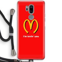 I'm lovin' you: LG G7 Thinq Transparant Hoesje met koord - thumbnail