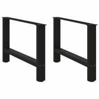 Salontafelpoten 2 st 70x(42-43) cm staal zwart