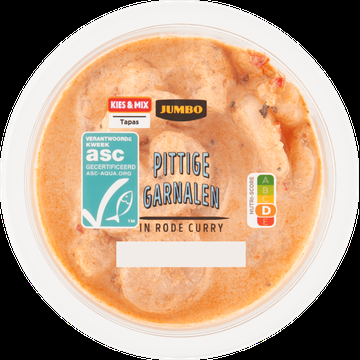 Jumbo Pittige Garnalen in Rode Curry 80 g