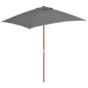 VidaXL Parasol met houten paal 150x200 cm antraciet