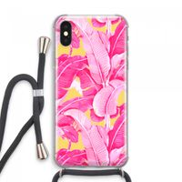 Pink Banana: iPhone XS Max Transparant Hoesje met koord
