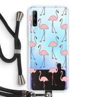 Anything Flamingoes: Huawei P Smart Pro Transparant Hoesje met koord