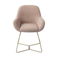 Jesper Home Kushi eetkamerstoel Stone Haze beehive gold