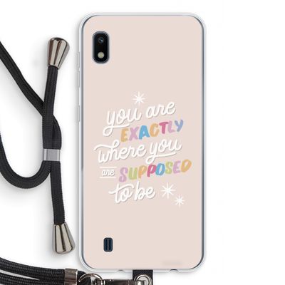 Right Place: Samsung Galaxy A10 Transparant Hoesje met koord