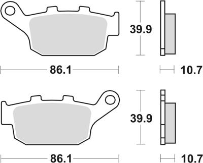 TRW remblokken "mcb 585 brake pad mcb 585 sh sintered metal