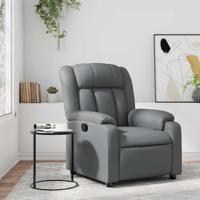 Fauteuil verstelbaar kunstleer grijs Fauteuil verstelbaar kunstleer grijs