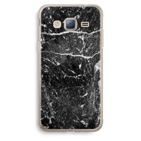 Zwart marmer: Samsung Galaxy J3 (2016) Transparant Hoesje