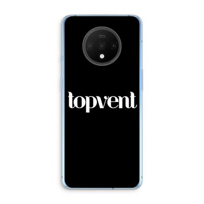 Topvent Zwart: OnePlus 7T Transparant Hoesje