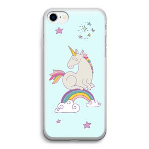 Regenboog eenhoorn: iPhone SE 2020 Transparant Hoesje