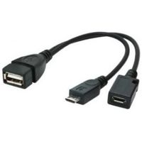 Gembird A-OTG-AFBM-04 Micro USB-B USB-A Zwart kabeladapter/verloopstukje - thumbnail
