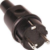 Rubberen stekker zwart IP44