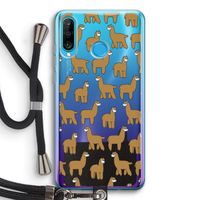 Alpacas: Huawei P30 Lite Transparant Hoesje met koord