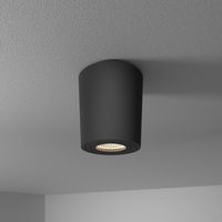 HOFTRONIC™ Paxton LED Opbouwspot plafond - Rond - Zwart - Aluminium met poedercoating - IP65 waterdicht voor binnen en buiten - incl. GU10 spot 4000K Neutraal wit - 3 jaar garantie