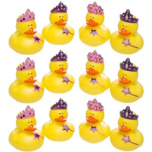 12x Badeendjes prinsessen badspeelgoed 5 cm