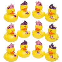 12x Badeendjes prinsessen badspeelgoed 5 cm