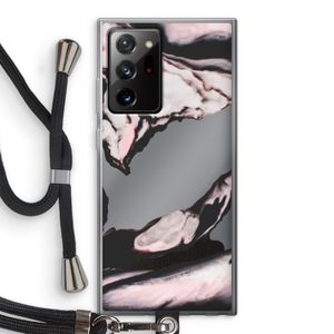 Roze stroom: Samsung Galaxy Note 20 Ultra / Note 20 Ultra 5G Transparant Hoesje met koord