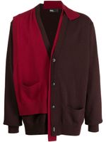 Kolor cardigan à ourlet asymétrique - Rouge