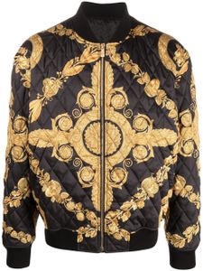 Versace veste bomber matelassée à imprimé Maschera Baroque - Noir