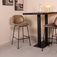 LABEL51 Barkruk Bello - Moss - Micro Suede - Hoog