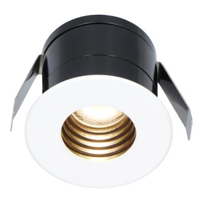 Betty Mini LED Inbouwspot - 12 Volt 3 Watt 140 lumen - 2700K warm wit - Dimbaar - Verzonken - Plat 37mm - IP44 waterdicht - Wit