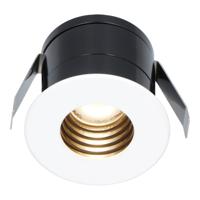 Betty Mini LED Inbouwspot - 12 Volt 3 Watt 140 lumen - 2700K warm wit - Dimbaar - Verzonken - Plat 37mm - IP44 waterdicht - Wit